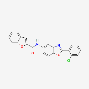 molecular formula C22H13ClN2O3 B3457157 N-[2-(2-chlorophenyl)-1,3-benzoxazol-5-yl]-1-benzofuran-2-carboxamide 