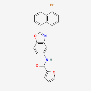 N-[2-(5-bromo-1-naphthyl)-1,3-benzoxazol-5-yl]-2-furamide