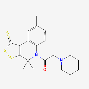 4,4,8-trimethyl-5-(1-piperidinylacetyl)-4,5-dihydro-1H-[1,2]dithiolo[3,4-c]quinoline-1-thione