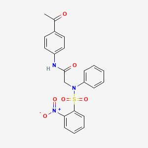 N~1~-(4-acetylphenyl)-N~2~-[(2-nitrophenyl)sulfonyl]-N~2~-phenylglycinamide