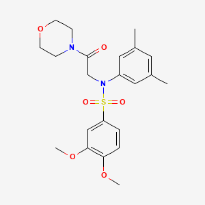 N-(3,5-dimethylphenyl)-3,4-dimethoxy-N-[2-(4-morpholinyl)-2-oxoethyl]benzenesulfonamide