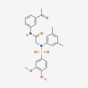 N~1~-(3-acetylphenyl)-N~2~-[(3,4-dimethoxyphenyl)sulfonyl]-N~2~-(3,5-dimethylphenyl)glycinamide