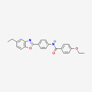 molecular formula C24H22N2O3 B3457240 4-ethoxy-N-[4-(5-ethyl-1,3-benzoxazol-2-yl)phenyl]benzamide 