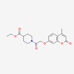 molecular formula C20H23NO6 B3457246 ethyl 1-{[(4-methyl-2-oxo-2H-chromen-7-yl)oxy]acetyl}-4-piperidinecarboxylate CAS No. 307525-92-4