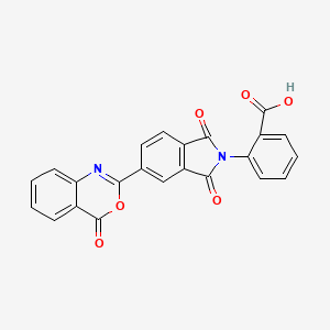 molecular formula C23H12N2O6 B3457254 2-[1,3-dioxo-5-(4-oxo-4H-3,1-benzoxazin-2-yl)-1,3-dihydro-2H-isoindol-2-yl]benzoic acid 