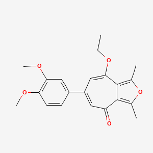 6-(3,4-dimethoxyphenyl)-8-ethoxy-1,3-dimethyl-4H-cyclohepta[c]furan-4-one
