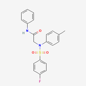 N~2~-[(4-fluorophenyl)sulfonyl]-N~2~-(4-methylphenyl)-N~1~-phenylglycinamide