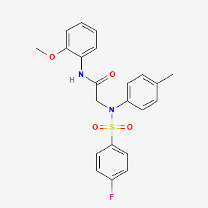 N~2~-[(4-fluorophenyl)sulfonyl]-N~1~-(2-methoxyphenyl)-N~2~-(4-methylphenyl)glycinamide