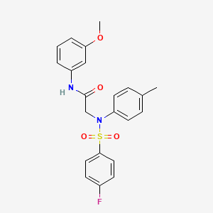 N~2~-[(4-fluorophenyl)sulfonyl]-N~1~-(3-methoxyphenyl)-N~2~-(4-methylphenyl)glycinamide