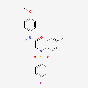 N~2~-[(4-fluorophenyl)sulfonyl]-N~1~-(4-methoxyphenyl)-N~2~-(4-methylphenyl)glycinamide