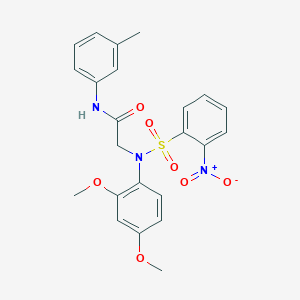 N~2~-(2,4-dimethoxyphenyl)-N~1~-(3-methylphenyl)-N~2~-[(2-nitrophenyl)sulfonyl]glycinamide