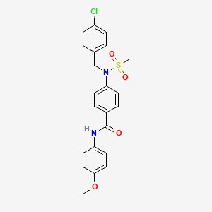molecular formula C22H21ClN2O4S B3457354 4-[(4-chlorobenzyl)(methylsulfonyl)amino]-N-(4-methoxyphenyl)benzamide 