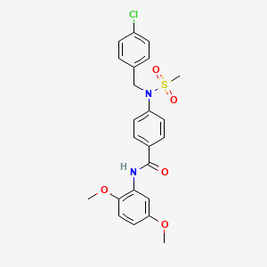 molecular formula C23H23ClN2O5S B3457355 4-[(4-chlorobenzyl)(methylsulfonyl)amino]-N-(2,5-dimethoxyphenyl)benzamide 