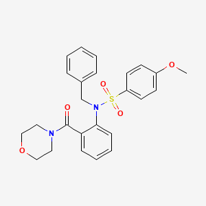 N-benzyl-4-methoxy-N-[2-(4-morpholinylcarbonyl)phenyl]benzenesulfonamide