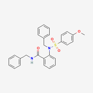 molecular formula C28H26N2O4S B3457367 N-benzyl-2-{benzyl[(4-methoxyphenyl)sulfonyl]amino}benzamide 