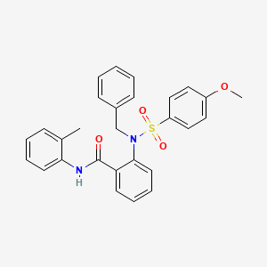 molecular formula C28H26N2O4S B3457369 2-{benzyl[(4-methoxyphenyl)sulfonyl]amino}-N-(2-methylphenyl)benzamide 