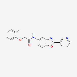 molecular formula C21H17N3O3 B3457406 2-(2-methylphenoxy)-N-[2-(3-pyridinyl)-1,3-benzoxazol-5-yl]acetamide 