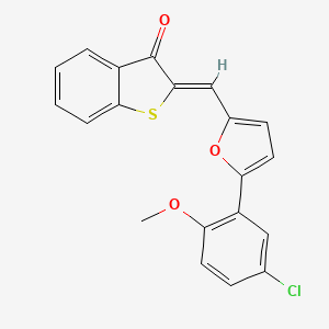 molecular formula C20H13ClO3S B3457422 2-{[5-(5-chloro-2-methoxyphenyl)-2-furyl]methylene}-1-benzothiophen-3(2H)-one 