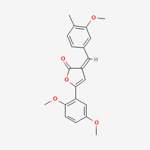 molecular formula C21H20O5 B3457424 5-(2,5-dimethoxyphenyl)-3-(3-methoxy-4-methylbenzylidene)-2(3H)-furanone 