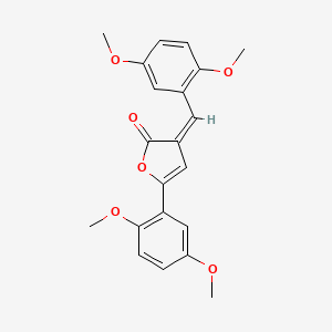 molecular formula C21H20O6 B3457430 3-(2,5-dimethoxybenzylidene)-5-(2,5-dimethoxyphenyl)-2(3H)-furanone 