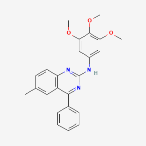 molecular formula C24H23N3O3 B3457439 6-methyl-4-phenyl-N-(3,4,5-trimethoxyphenyl)-2-quinazolinamine 