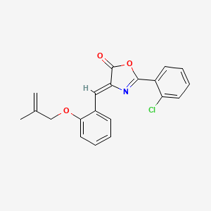 molecular formula C20H16ClNO3 B3457464 2-(2-chlorophenyl)-4-{2-[(2-methyl-2-propen-1-yl)oxy]benzylidene}-1,3-oxazol-5(4H)-one 