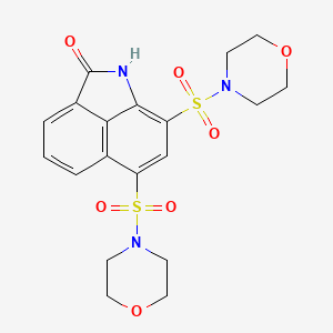 molecular formula C19H21N3O7S2 B3457475 6,8-bis(4-morpholinylsulfonyl)benzo[cd]indol-2(1H)-one 