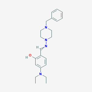 molecular formula C22H30N4O B3457506 2-{[(4-benzyl-1-piperazinyl)imino]methyl}-5-(diethylamino)phenol 