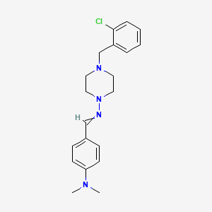 molecular formula C20H25ClN4 B3457536 4-(2-chlorobenzyl)-N-[4-(dimethylamino)benzylidene]-1-piperazinamine 