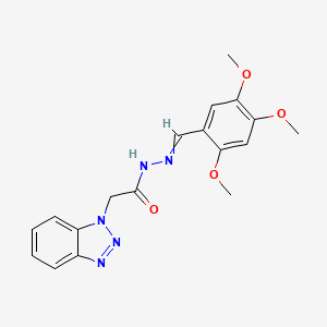 molecular formula C18H19N5O4 B3457546 2-(1H-1,2,3-benzotriazol-1-yl)-N'-(2,4,5-trimethoxybenzylidene)acetohydrazide 