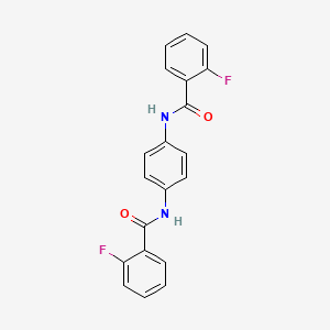molecular formula C20H14F2N2O2 B3457560 N,N'-1,4-phenylenebis(2-fluorobenzamide) 