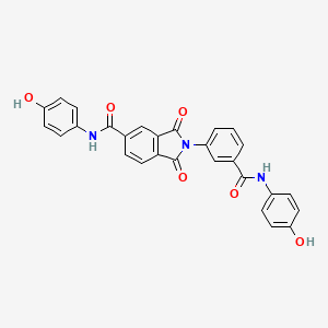 molecular formula C28H19N3O6 B3457562 N-(4-羟基苯基)-2-(3-{[(4-羟基苯基)氨基]羰基}苯基)-1,3-二氧代-5-异吲哚啉甲酰胺 