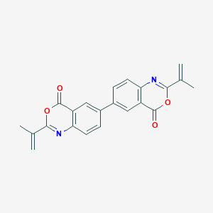 molecular formula C22H16N2O4 B3457564 2,2'-diisopropenyl-4H,4'H-6,6'-bi-3,1-benzoxazine-4,4'-dione 