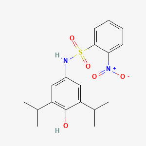 molecular formula C18H22N2O5S B3457585 N-(4-hydroxy-3,5-diisopropylphenyl)-2-nitrobenzenesulfonamide CAS No. 5941-66-2