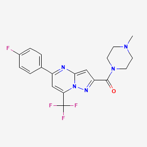 5-(4-fluorophenyl)-2-[(4-methyl-1-piperazinyl)carbonyl]-7-(trifluoromethyl)pyrazolo[1,5-a]pyrimidine