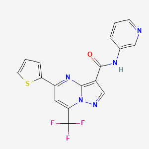 molecular formula C17H10F3N5OS B3457702 N-3-pyridinyl-5-(2-thienyl)-7-(trifluoromethyl)pyrazolo[1,5-a]pyrimidine-3-carboxamide 