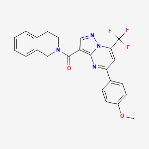 molecular formula C24H19F3N4O2 B3457721 2-{[5-(4-methoxyphenyl)-7-(trifluoromethyl)pyrazolo[1,5-a]pyrimidin-3-yl]carbonyl}-1,2,3,4-tetrahydroisoquinoline 