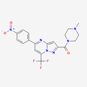 2-[(4-methyl-1-piperazinyl)carbonyl]-5-(4-nitrophenyl)-7-(trifluoromethyl)pyrazolo[1,5-a]pyrimidine