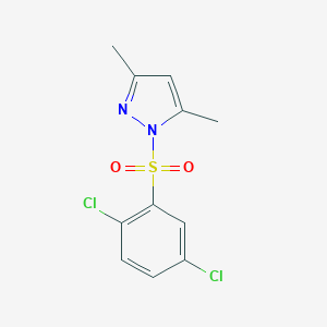 molecular formula C11H10Cl2N2O2S B345778 1-[(2,5-dichlorophenyl)sulfonyl]-3,5-dimethyl-1H-pyrazole CAS No. 353464-22-9