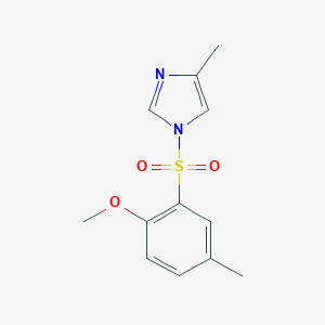 molecular formula C12H14N2O3S B345782 1-(2-Methoxy-5-methyl-benzenesulfonyl)-4-methyl-1H-imidazole CAS No. 325992-08-3