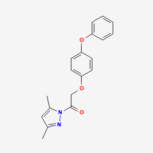 molecular formula C19H18N2O3 B3457820 3,5-dimethyl-1-[(4-phenoxyphenoxy)acetyl]-1H-pyrazole 
