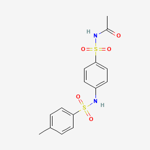 molecular formula C15H16N2O5S2 B3457828 N-[(4-{[(4-methylphenyl)sulfonyl]amino}phenyl)sulfonyl]acetamide 