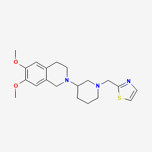 6,7-dimethoxy-2-[1-(1,3-thiazol-2-ylmethyl)-3-piperidinyl]-1,2,3,4-tetrahydroisoquinoline