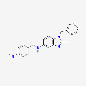 molecular formula C24H26N4 B3457843 1-benzyl-N-[4-(dimethylamino)benzyl]-2-methyl-1H-benzimidazol-5-amine 