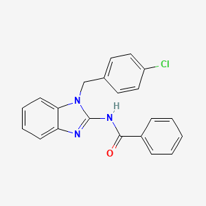 molecular formula C21H16ClN3O B3457862 N-[1-(4-chlorobenzyl)-1H-benzimidazol-2-yl]benzamide 