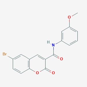 molecular formula C17H12BrNO4 B3457883 6-bromo-N-(3-methoxyphenyl)-2-oxo-2H-chromene-3-carboxamide 