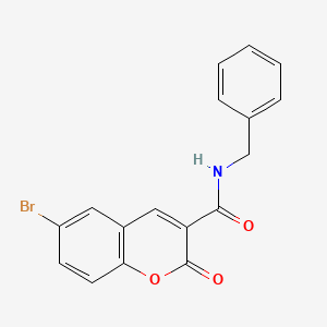 molecular formula C17H12BrNO3 B3457885 N-benzyl-6-bromo-2-oxo-2H-chromene-3-carboxamide 