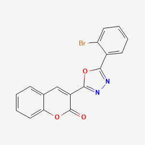 molecular formula C17H9BrN2O3 B3457889 3-[5-(2-bromophenyl)-1,3,4-oxadiazol-2-yl]-2H-chromen-2-one 