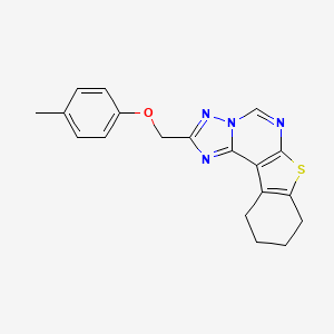 molecular formula C19H18N4OS B3457931 2-[(4-methylphenoxy)methyl]-8,9,10,11-tetrahydro[1]benzothieno[3,2-e][1,2,4]triazolo[1,5-c]pyrimidine 