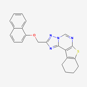 molecular formula C22H18N4OS B3457937 2-[(1-naphthyloxy)methyl]-8,9,10,11-tetrahydro[1]benzothieno[3,2-e][1,2,4]triazolo[1,5-c]pyrimidine 